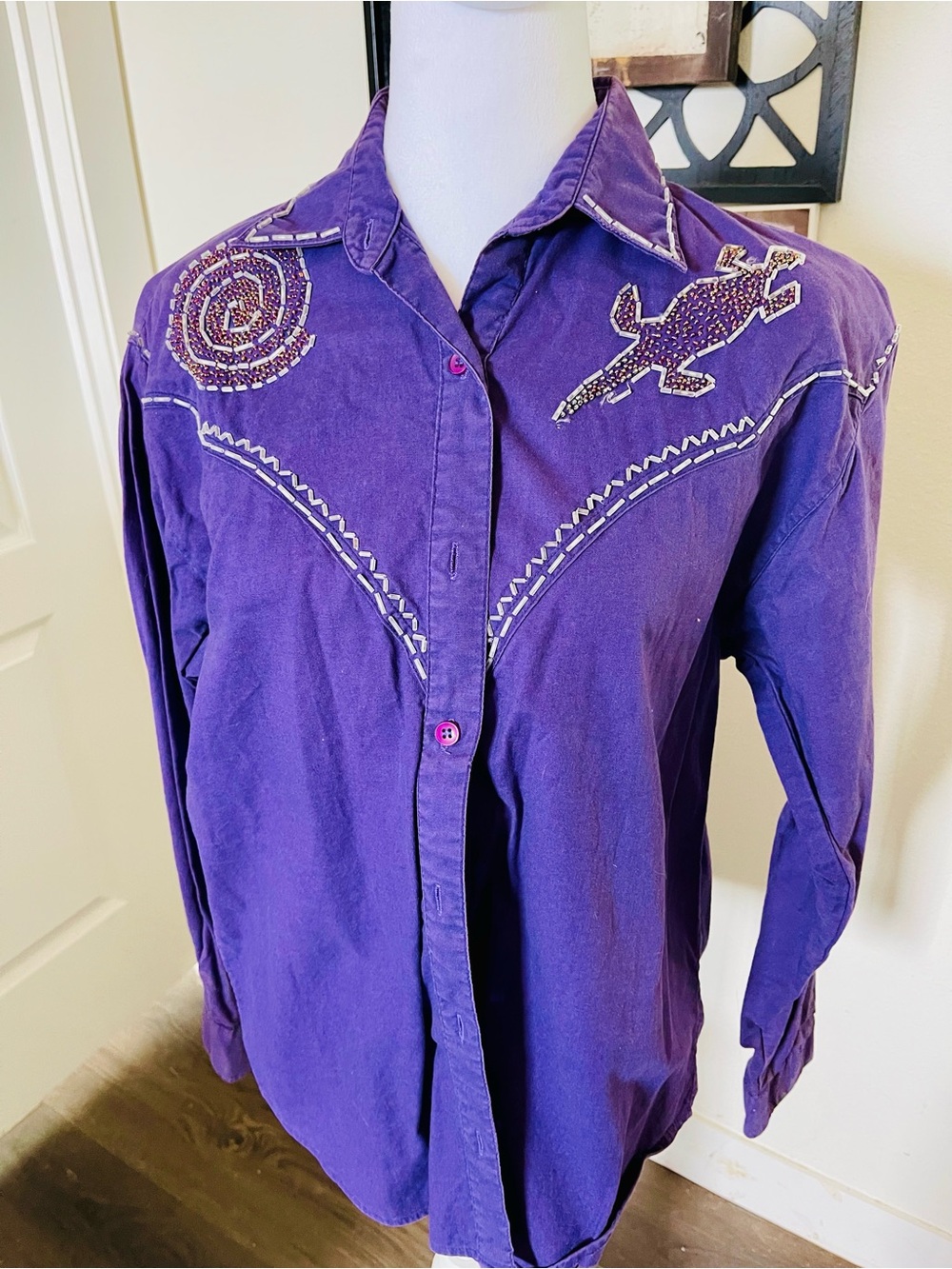 VINTAGE CUSTOM Women’s Cody James Beaded Western Rodeo Shirt